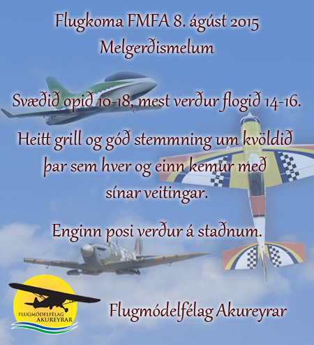 Flugkoma FMFA 8. ágúst 2015